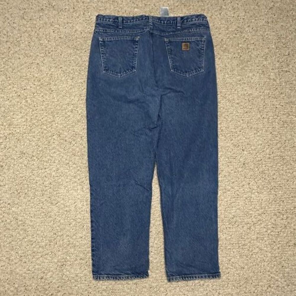 Vintage Carhartt Flannel Linned Dark Washed‎ Denim Jeans